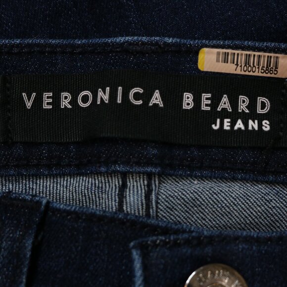 Veronica Beard Jeans Style JO720003 Carolyn Midnight Wash Red Stripe Button Fly - Picture 6 of 10